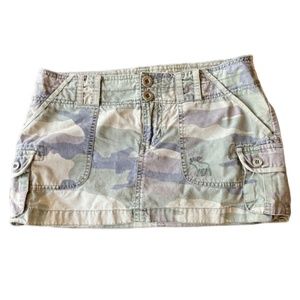 ABERCROMBIE & FITCH CAMO MINI SKIRT SZ 0
